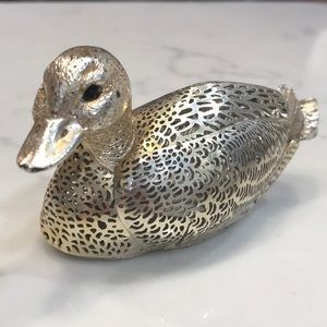 Christofle Lumiere D'Argent Duck Figurine